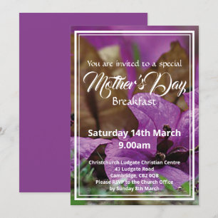 Invitation HAPPY MÈRE'S DAY Breakfast Event Floral