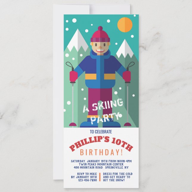 Invitation Happy Skier (Devant)