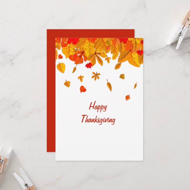 Invitation Happy Thanksgiving (Devant/Arrière en situation)