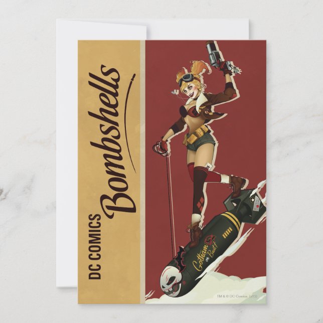 Invitation Harley Quinn Bombshells Pinup (Devant)