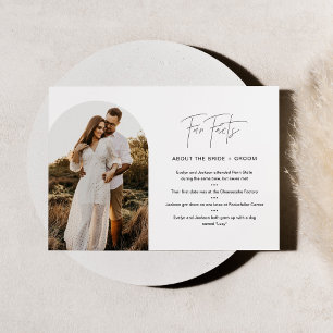Invitation HARLOW Fun Facts About the Bride and Groom Card