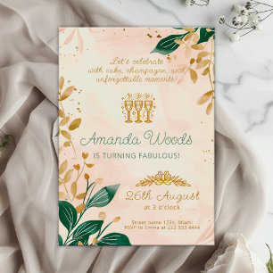 Invitation Harmonie florale délicieuse Fête d'anniversaire