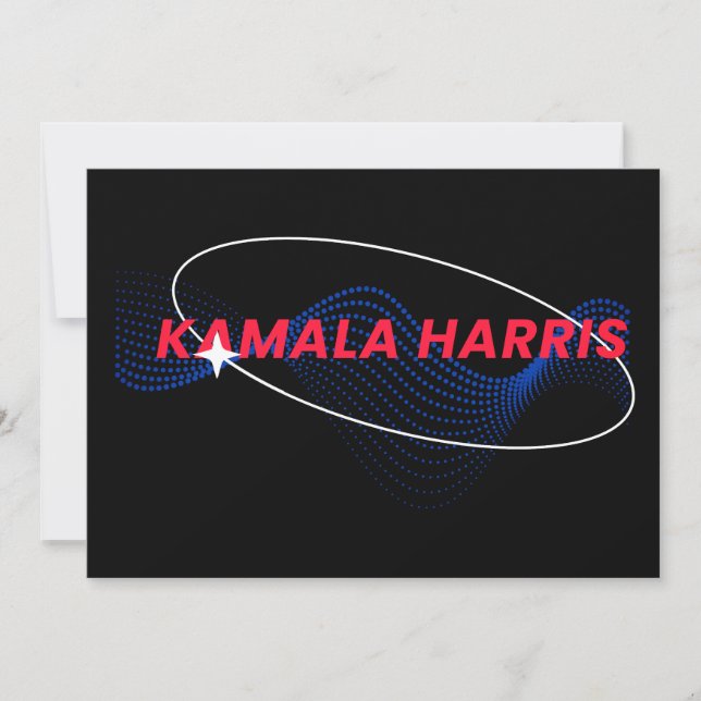 Invitation Harris 2024 Vote Blue Personnalisable (Devant)