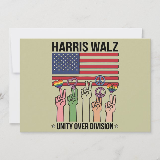 Invitation Harris Waltz 2024 Unité sur division (Devant)
