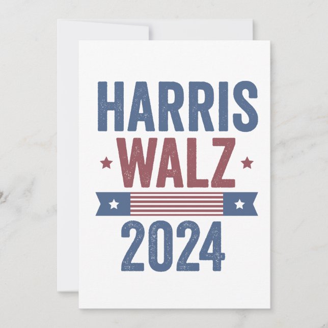 Invitation Harris Walz 2024 Election Kamala Tim Waltz America (Devant)