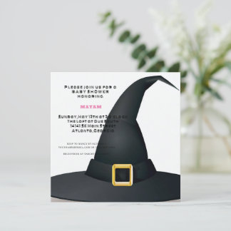 Invitation Harry Potter | Chapeau de Sorcière Noir Baby Showe