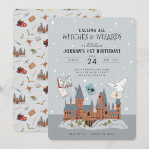 Invitation Harry Potter   Château de Hogwarts 1er anniversair