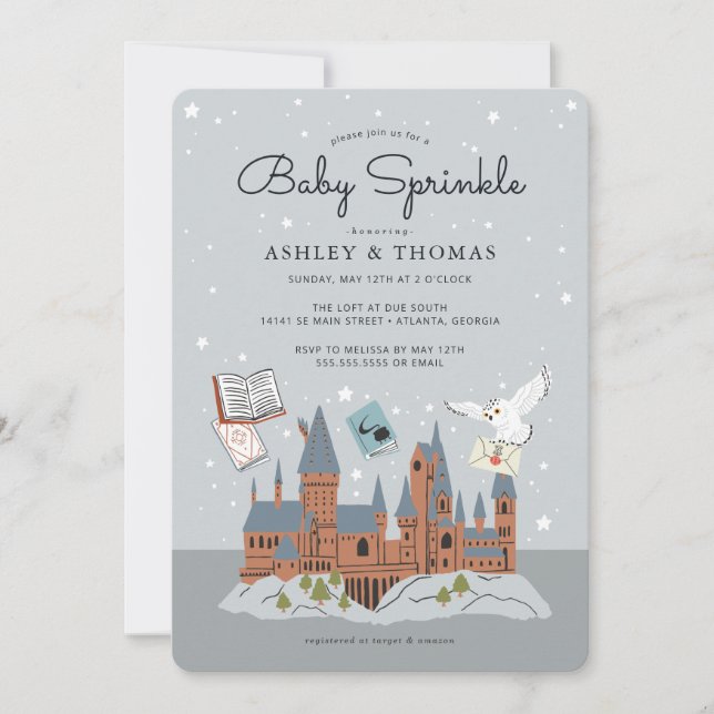 Invitation Harry Potter | Hogwarts Castle Baby Sprinkl (Devant)