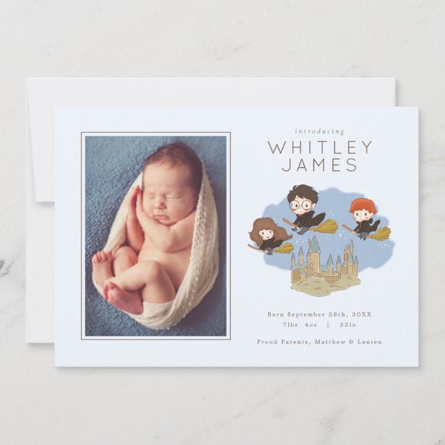 Invitation Harry Potter Magique | Annonce de Naissance à Poud (Devant)