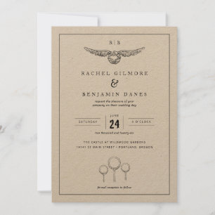 Invitation Harry Potter Magique Mariage d'aquarelle