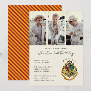 Invitation Harry Potter   Photo d'anniversaire de Hogwarts