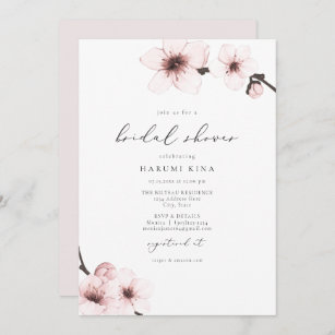 Invitation HARUMI Elégante Fête des mariées Sakura Cherry Blo