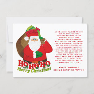 Invitation Hashtag virtuel Noël J'espionne jeu