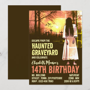 Invitation Hauné Graveyard Thème Escape Room Anniversaire