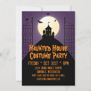 Invitation Hauné House Costume fête Halloween