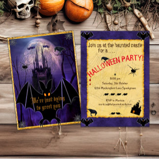 Invitation Haunted Castle Halloween
