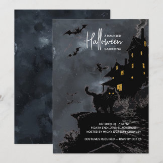 Invitation Haunted House Halloween Party.