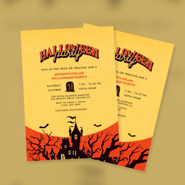 Invitation Haunted House Halloween Party (Créateur téléchargé)
