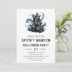 Invitation Haunted Mansion Bash : Halloween élégant