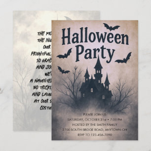 Invitation Haunted Mansion fête d'Halloween