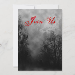 Invitation Haunted Sky Custom Halloween Modèle d'invitation