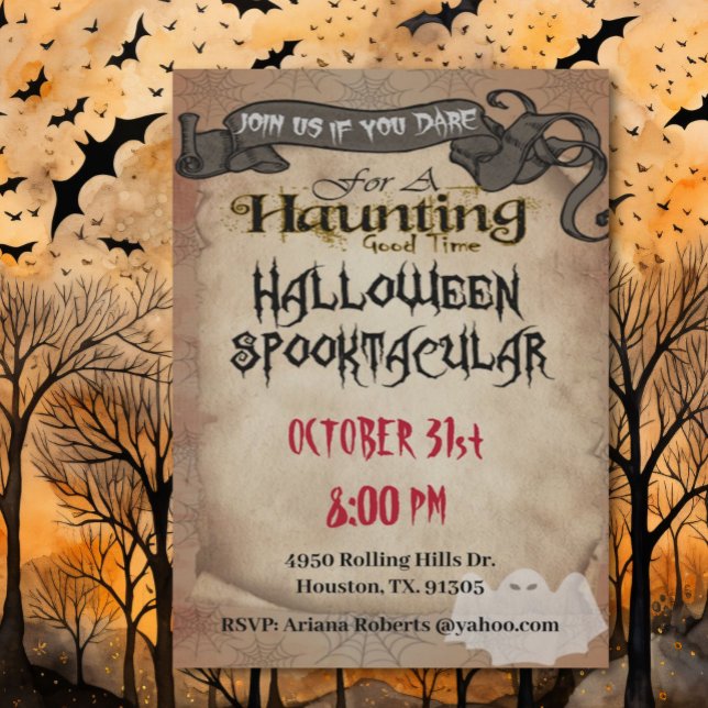 Invitation Haunting Good Time Fête d'Halloween adulte (Créateur téléchargé)