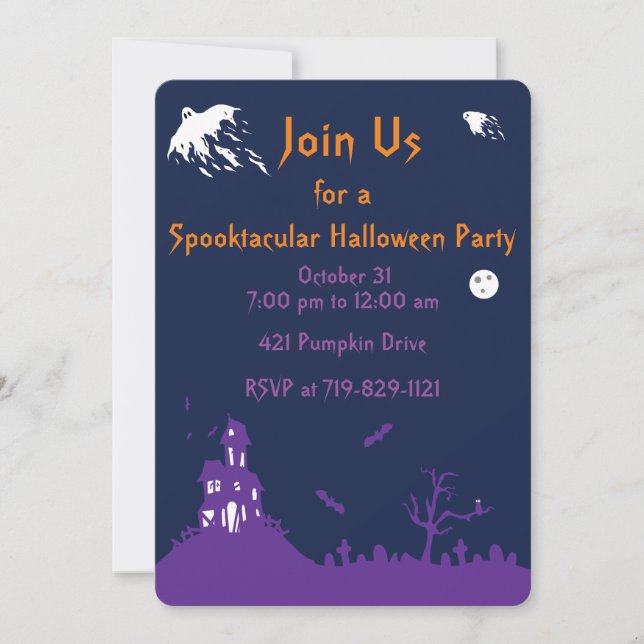 Invitation Haunween Party Halloween (Devant)
