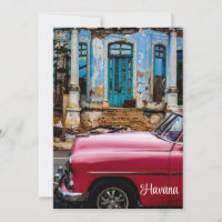Havana Cuba Voiture rouge Vintage