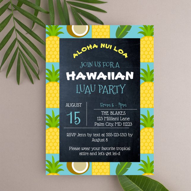 Invitation Hawaï Tropical Luau (Créateur téléchargé)