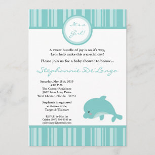 invitation hawaïenne de baby shower de dauphin de