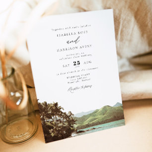 Invitation HAWAII Plage Vintage Océan Palm Tree Mariage