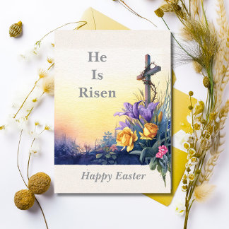 Invitation He Is Risen Easter Card