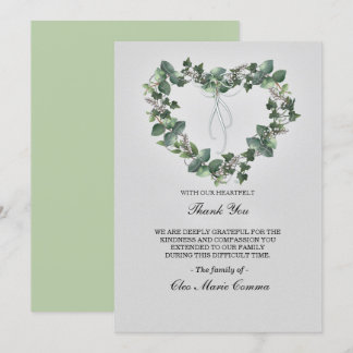 Invitation Heart Floral Heart Family Sympathie Merci