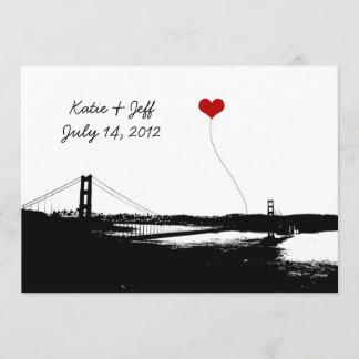 Invitation Heart in San Francisco Golden Gate Bridge