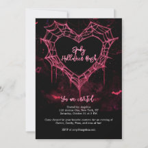 Heart Spider Web rose Gothique Filles Halloween
