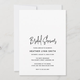 Invitation Heather Elegant Minimal Fête des mariées moderne