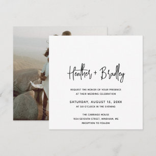 Invitation Heather Elegant Minimal Mariage moderne