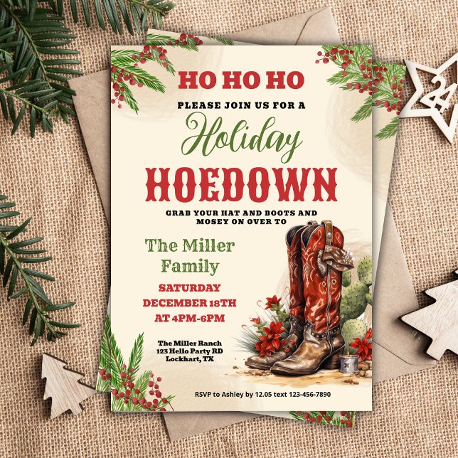 Invitation Hébergement de vacances de l'Ouest, Noël Pays Cowb (Créateur téléchargé)