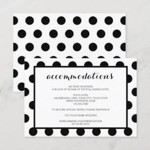 Invitation Hébergements Mariages  Boîtier noir classique