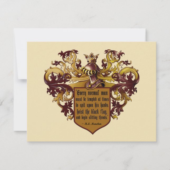 Invitation Héberger la soumission Mencken de l'indicateur noi (Devant)