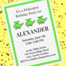 Hélicoptère fête d'anniversaire