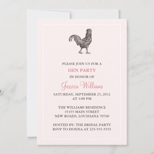 Invitation Hen Party (Devant)