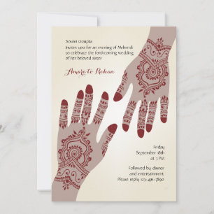 Invitation Henna Hands