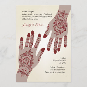 Invitation Henna Hands
