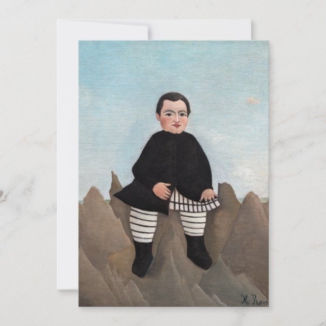 Invitation Henri Rousseau - Garçon sur les rochers (Devant)