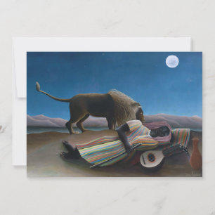 Invitation Henri Rousseau - La Bohémienne endormie