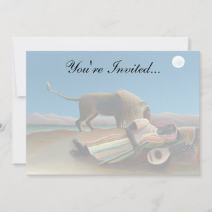 Invitation Henri Rousseau - La Bohémienne endormie