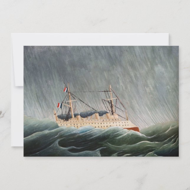 Invitation Henri Rousseau - Le navire dans la tempête (Devant)