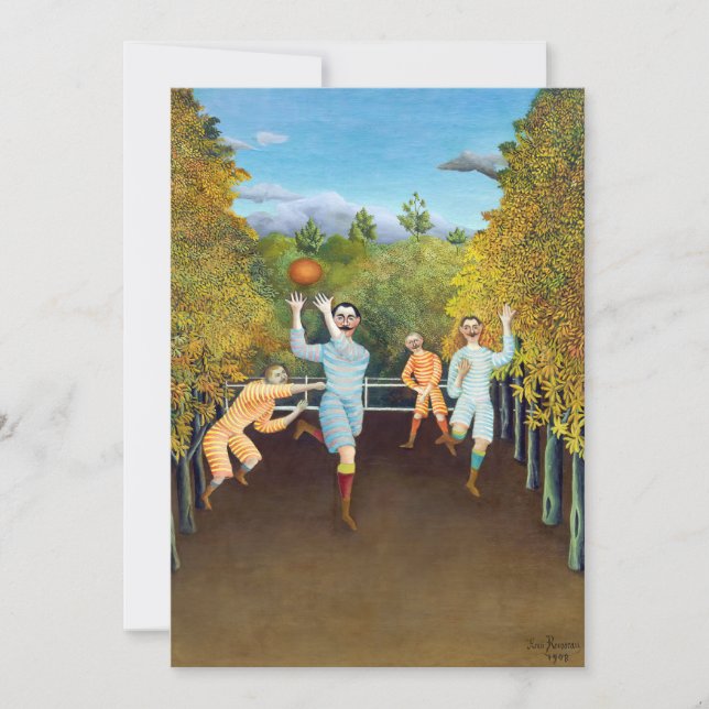 Invitation Henri Rousseau - Les joueurs de football (Devant)
