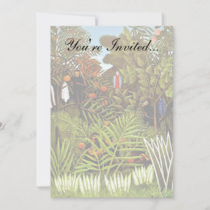 Invitation Henri Rousseau - Paysage Exotique Art de la Jungle